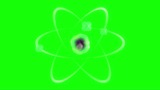 Animation mouvement lent des molécules. Animation de boucle transparente. Écran vert — Video