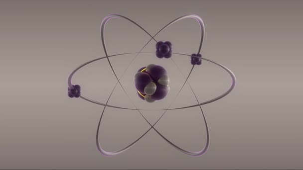 Animation slow moving of molecules . Animation of seamless loop — Stock Video