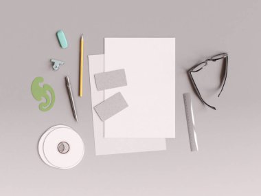 Marka kimliğini kadar sahte. 3D çizim