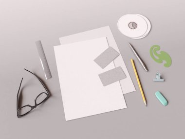 Marka kimliğini kadar sahte. 3D çizim