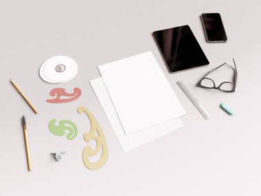 Marka kimliğini kadar sahte. 3D çizim