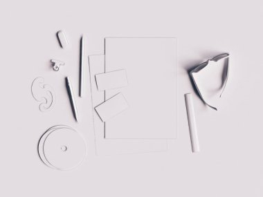 Marka kimliğini kadar sahte. 3D çizim