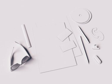 Marka kimliğini kadar sahte. 3D çizim