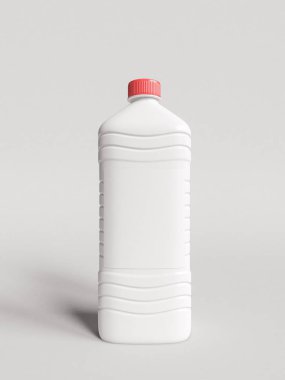 Plastik şişe Mockup. 3D çizim