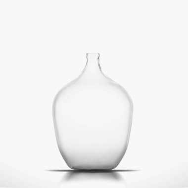 Cam şişe izole. 3D çizim