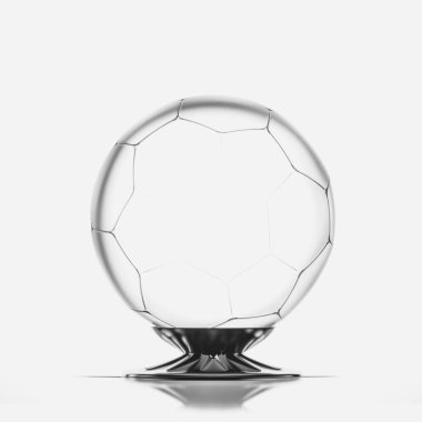 Cam, Futbol Kupası, Futbol Şampiyonası izole. 3D çizim