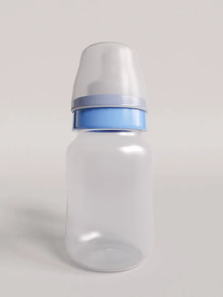 Botol bayi kecil. Ilustrasi 3D — Stok Foto