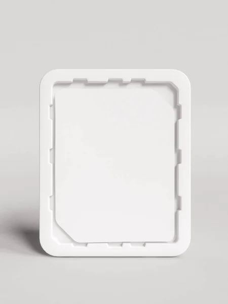Пластиковая упаковка для пищевых продуктов. 3D иллюстрация — стоковое фото