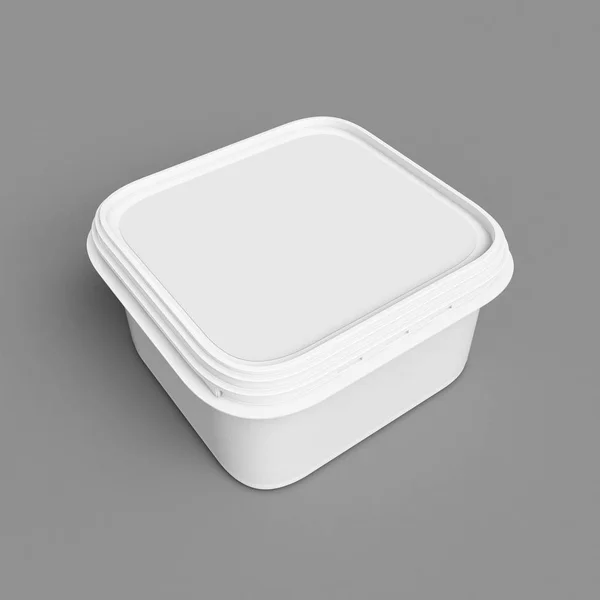 Plastic container packaging. 3D illustration — Stock Photo, Image