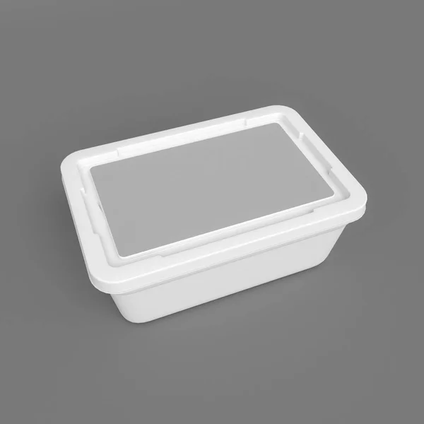 Plastová nádoba balení. 3D obrázek — Stock fotografie