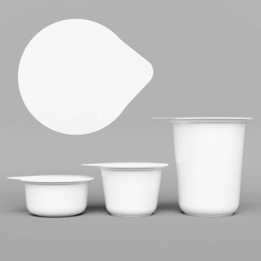 Plastik konteyner ambalaj. 3D çizim