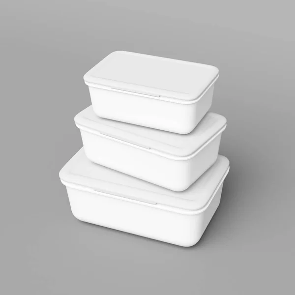 Plastic container packaging. 3D illustration — Stock Photo, Image