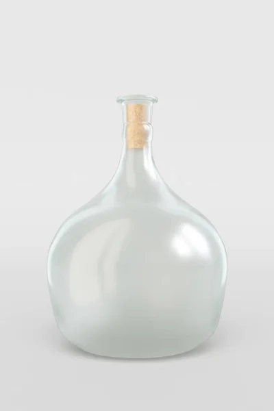 葡萄酒瓶。3d 图 — 图库照片