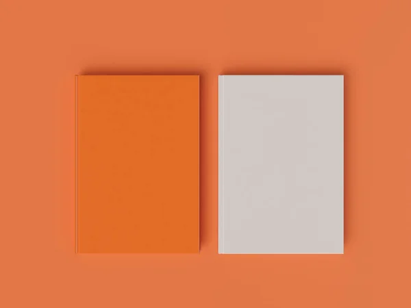 Orange företagsidentitet. Branding Mock upp. Kontorsmaterial, prylar. 3D illustration — Stockfoto