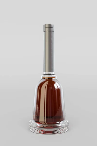 Bottle of Golden Brown Whisky. 3D illustration — Stock Photo, Image