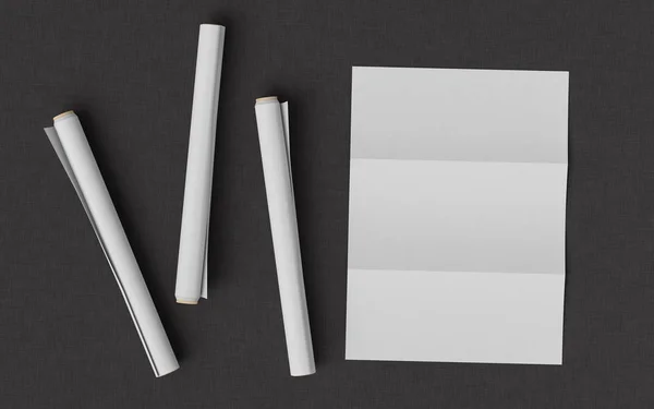 Cancelleria & Branding Mockup. Forniture d'ufficio, Gadgets. Illustrazione 3D — Foto Stock