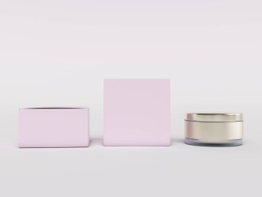 Kozmetik Şişeler mokeup. 3D çizim