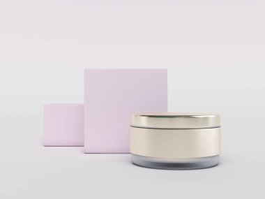 Kozmetik Şişeler mokeup. 3D çizim