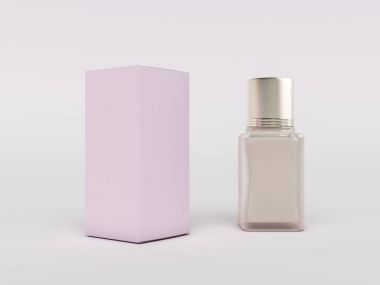 Kozmetik Şişeler mokeup. 3D çizim