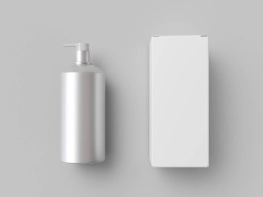 Kozmetik şişe kadar sahte. 3D çizim