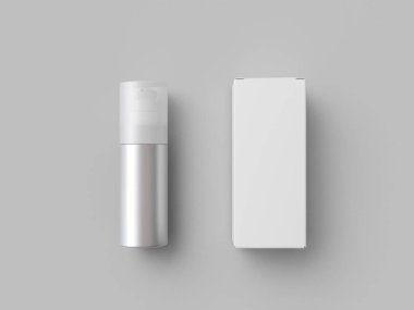 Kozmetik şişe kadar sahte. 3D çizim