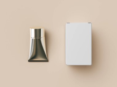 Gerçekçi tüpler ve paket kadar sahte. 3D çizim