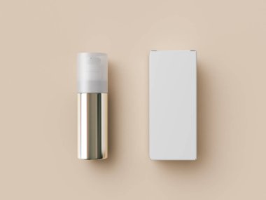 Kozmetik şişe kadar sahte. 3D çizim