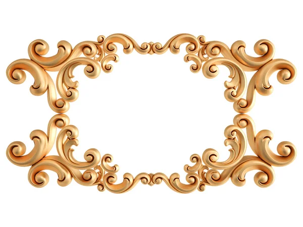 Gold ornament on a white background. Isolated — Stock Photo, Image