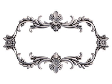 Beyaz bir arka plan üzerinde Krom Çerçeve. İzole