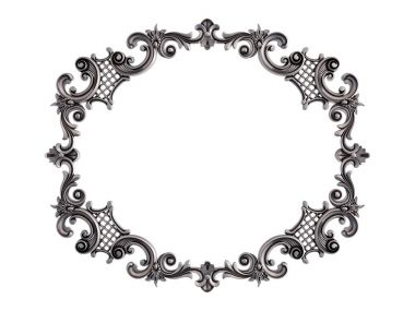 Beyaz bir arka plan üzerinde Krom Çerçeve. İzole