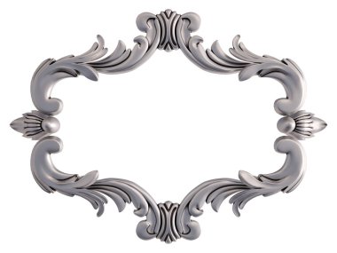 Beyaz bir arka plan üzerinde Krom Çerçeve. İzole