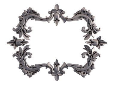 Beyaz bir arka plan üzerinde Krom Çerçeve. İzole