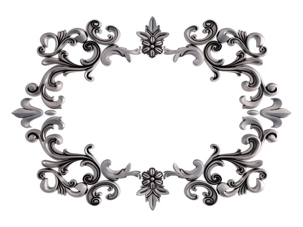 Beyaz bir arka plan üzerinde Krom Çerçeve. İzole