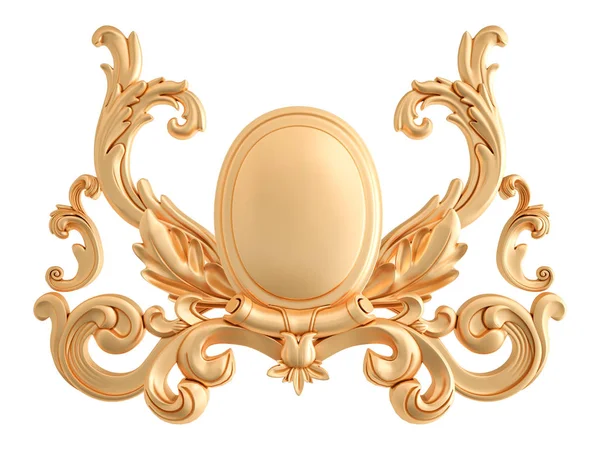 Gold ornament on a white background. Isolated — Stock Photo, Image