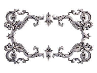 Beyaz bir arka plan üzerinde Krom Çerçeve. İzole