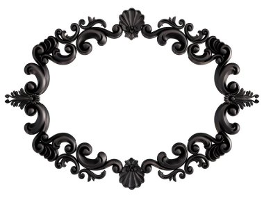 Siyah beyaz bir arka plan üzerinde süs. İzole