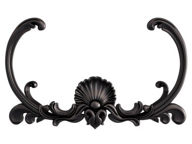 Siyah beyaz bir arka plan üzerinde süs. İzole