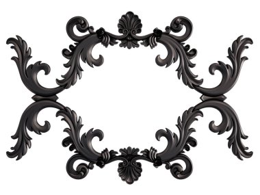 Siyah beyaz bir arka plan üzerinde süs. İzole