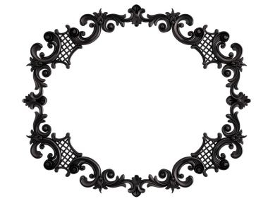 Siyah beyaz bir arka plan üzerinde süs. İzole