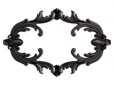 Siyah beyaz bir arka plan üzerinde süs. İzole