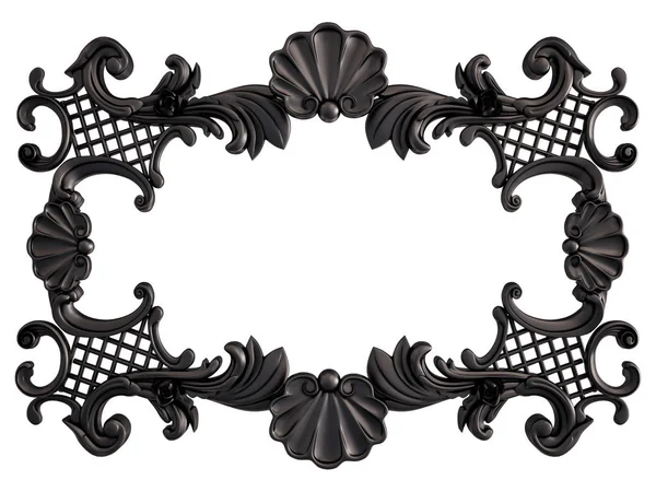 Siyah beyaz bir arka plan üzerinde süs. İzole