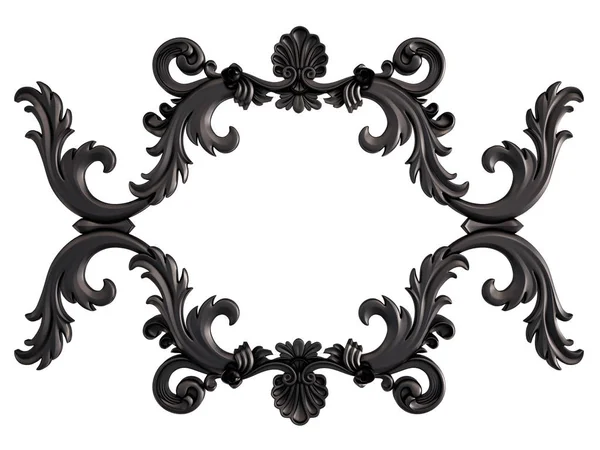 Ornamento preto em um fundo branco. Isolados — Fotografia de Stock