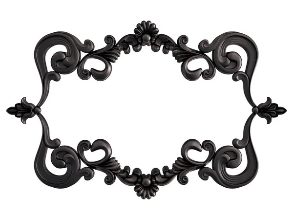 Ornamento preto em um fundo branco. Isolados — Fotografia de Stock