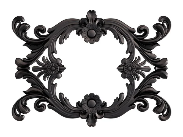 Siyah beyaz bir arka plan üzerinde süs. İzole