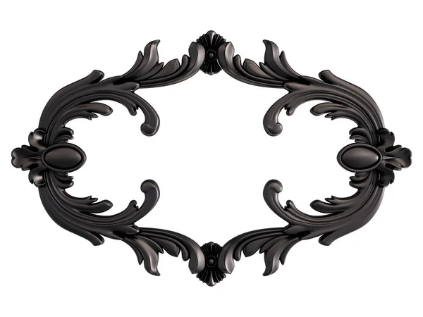 Ornamento nero su sfondo bianco. Isolato — Foto Stock