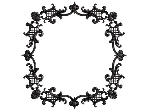 Ornamento nero su sfondo bianco. Isolato — Foto Stock