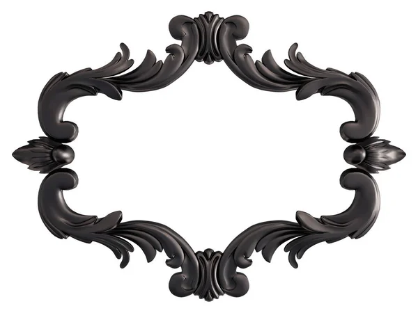 Ornamento preto em um fundo branco. Isolados — Fotografia de Stock
