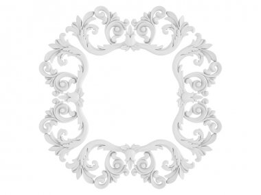 Beyaz beyaz bir arka plan üzerinde süs. İzole