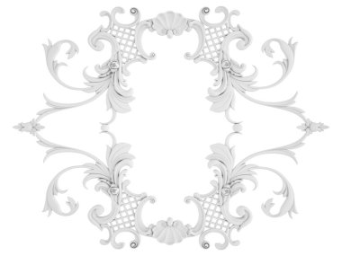 Beyaz beyaz bir arka plan üzerinde süs. İzole