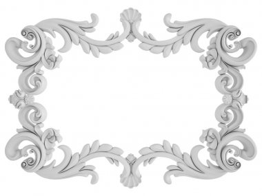 Beyaz beyaz bir arka plan üzerinde süs. İzole